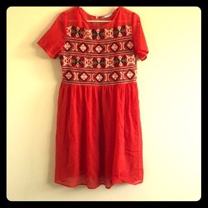 Zara embroidered dress